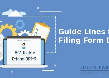 form dpt-3 filing to MCA